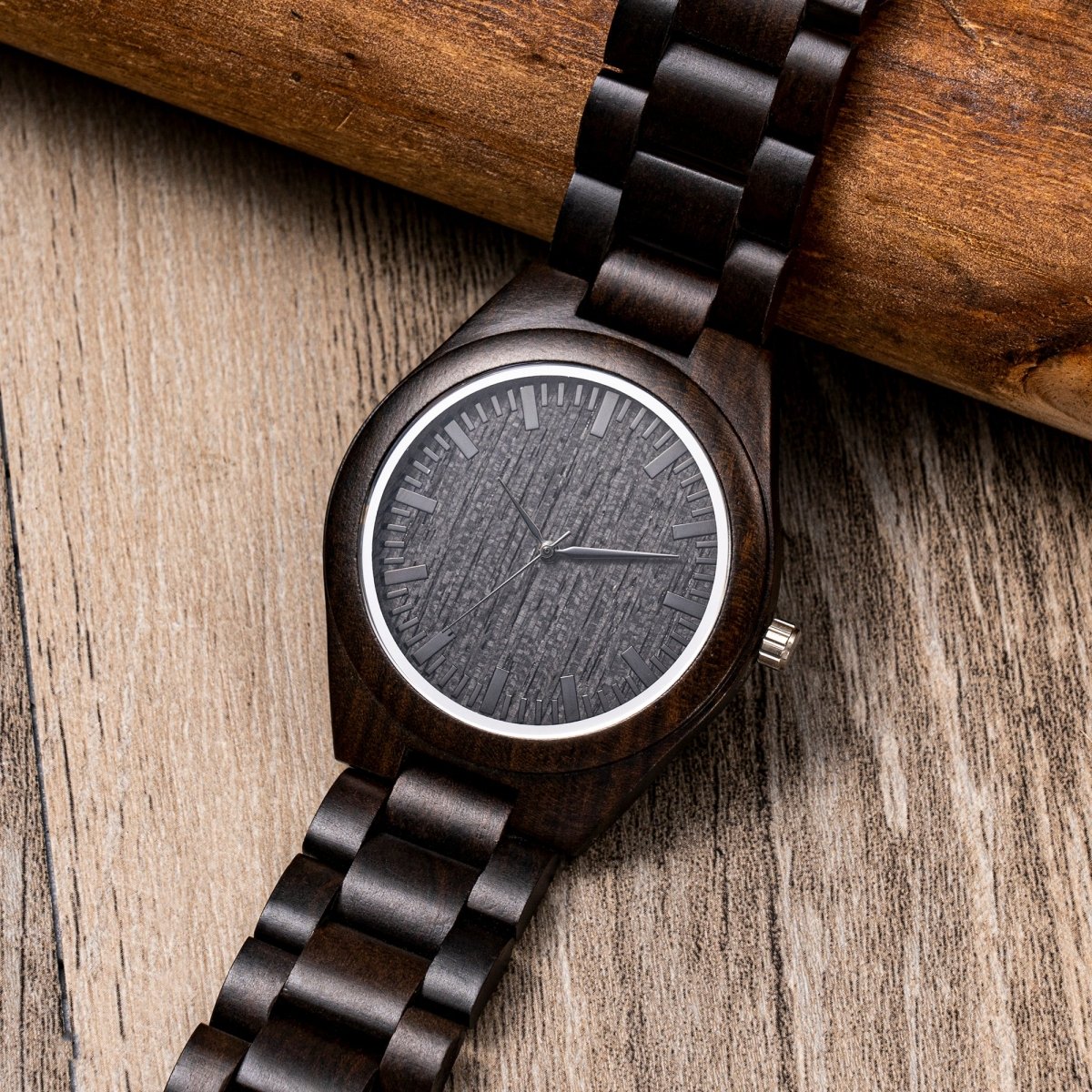 Unique Personalized Engraved Wooden Links Watch Customized Watches Gifts for Men by Groovy Guy