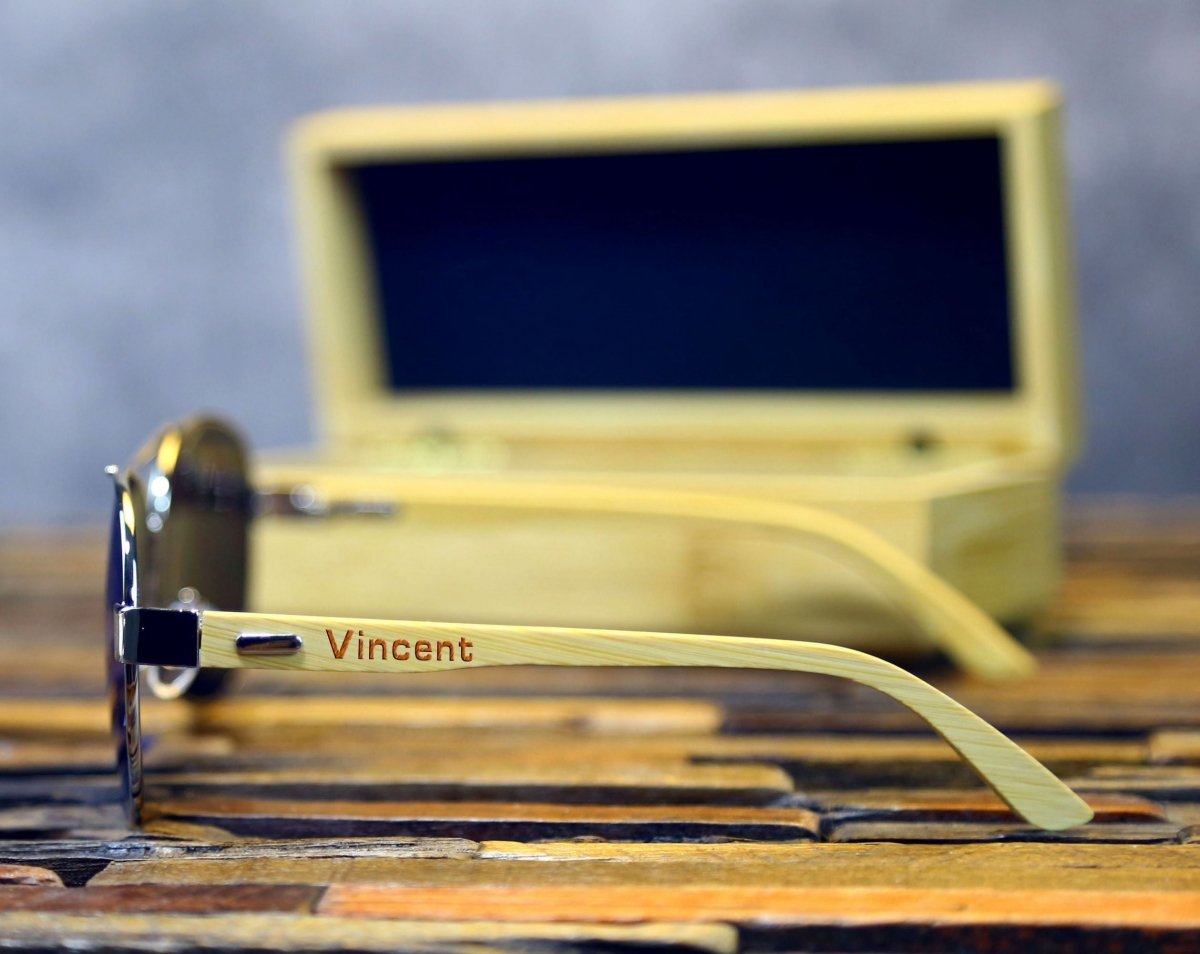 Unique Personalized Custom Blue Ice Sunglasses Customized Sunglasses Gifts for Men by Groovy Guy