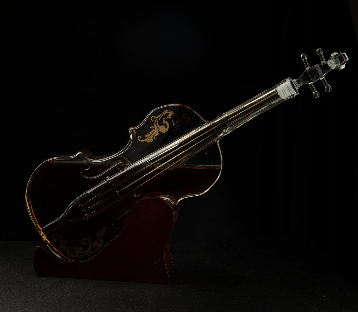 Unique Personalized Glass Violin Decanter Customized Gifts for Men by Groovy Guy