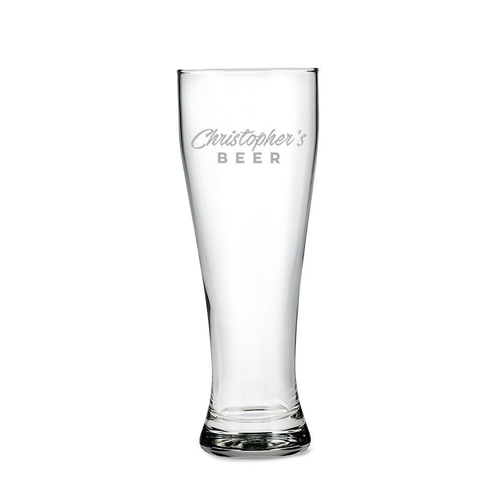 Unique Personalized Big Boy | 22 oz Personalized Big Pilsner Glass Customized Gifts for Men by Groovy Guy