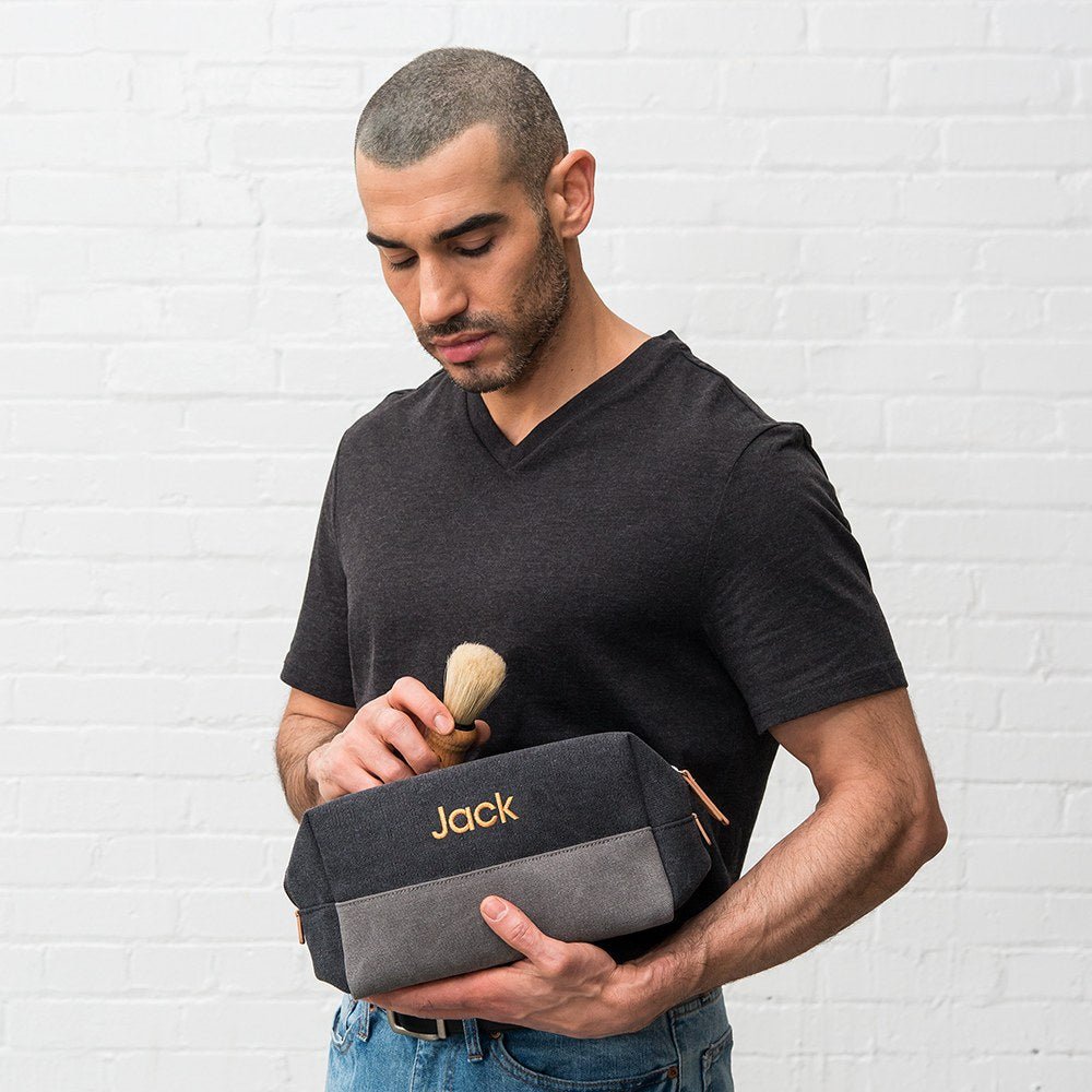 Unique Personalized Mens Travel Toiletry Bag Customized Gifts for Men by Groovy Guy