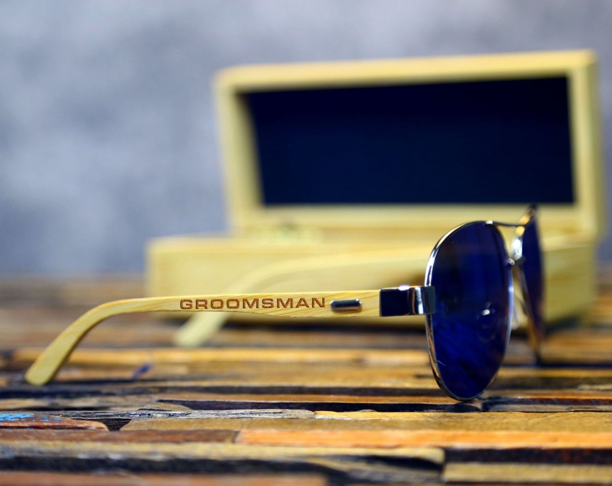 Unique Personalized Custom Blue Ice Sunglasses Customized Sunglasses Gifts for Men by Groovy Guy