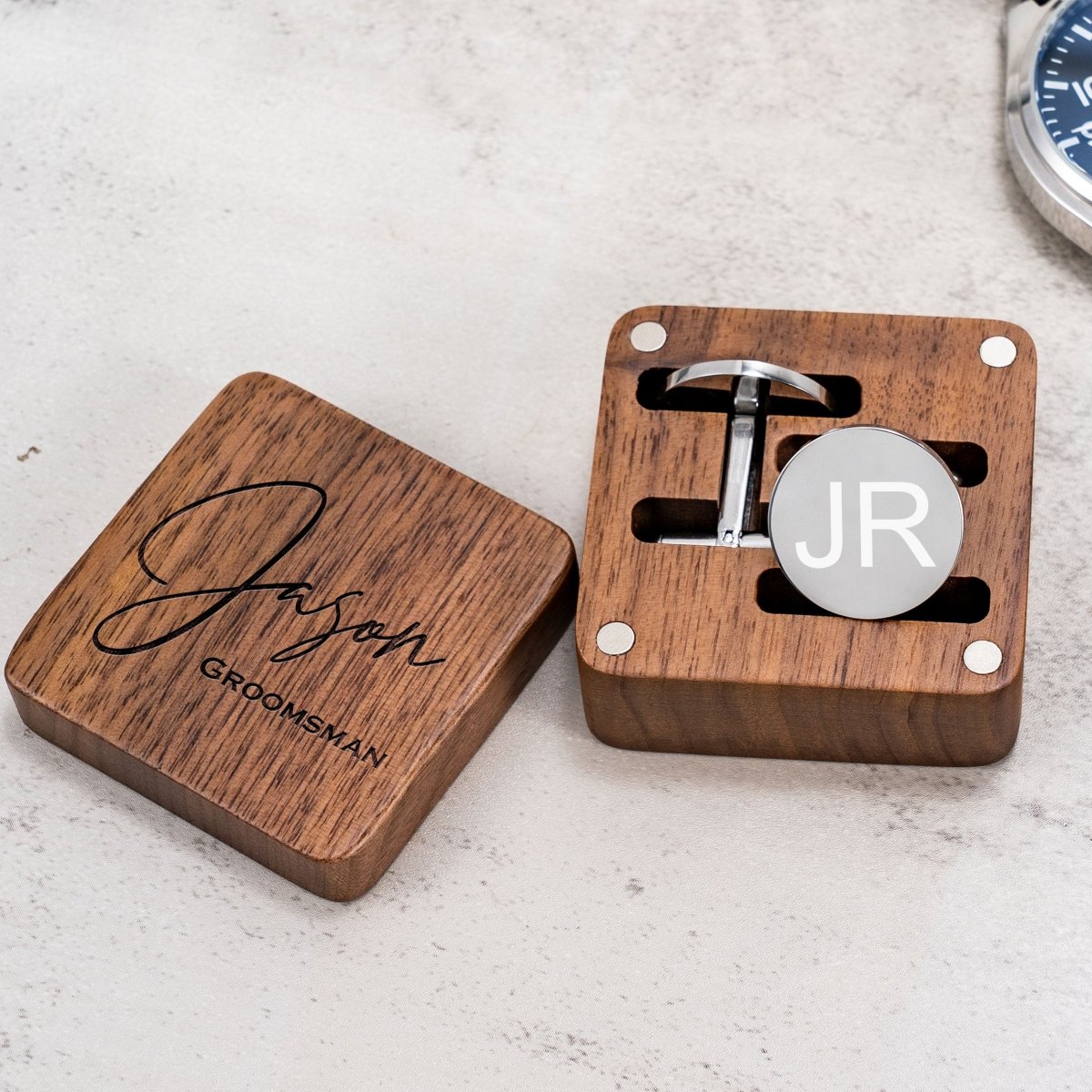 Unique Personalized Classic Cufflinks & Keepsake Box Customized cufflinks Gifts for Men by Groovy Guy
