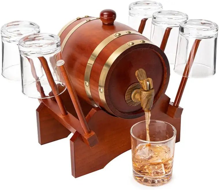 Unique Personalized Barrel Decanter Set Customized Whiskey Gifts for Men by Groovy Guy