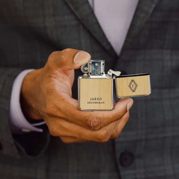 Unique Personalized Custom Printed Wood Lighter Customized Lighters Gifts for Men by Groovy Guy