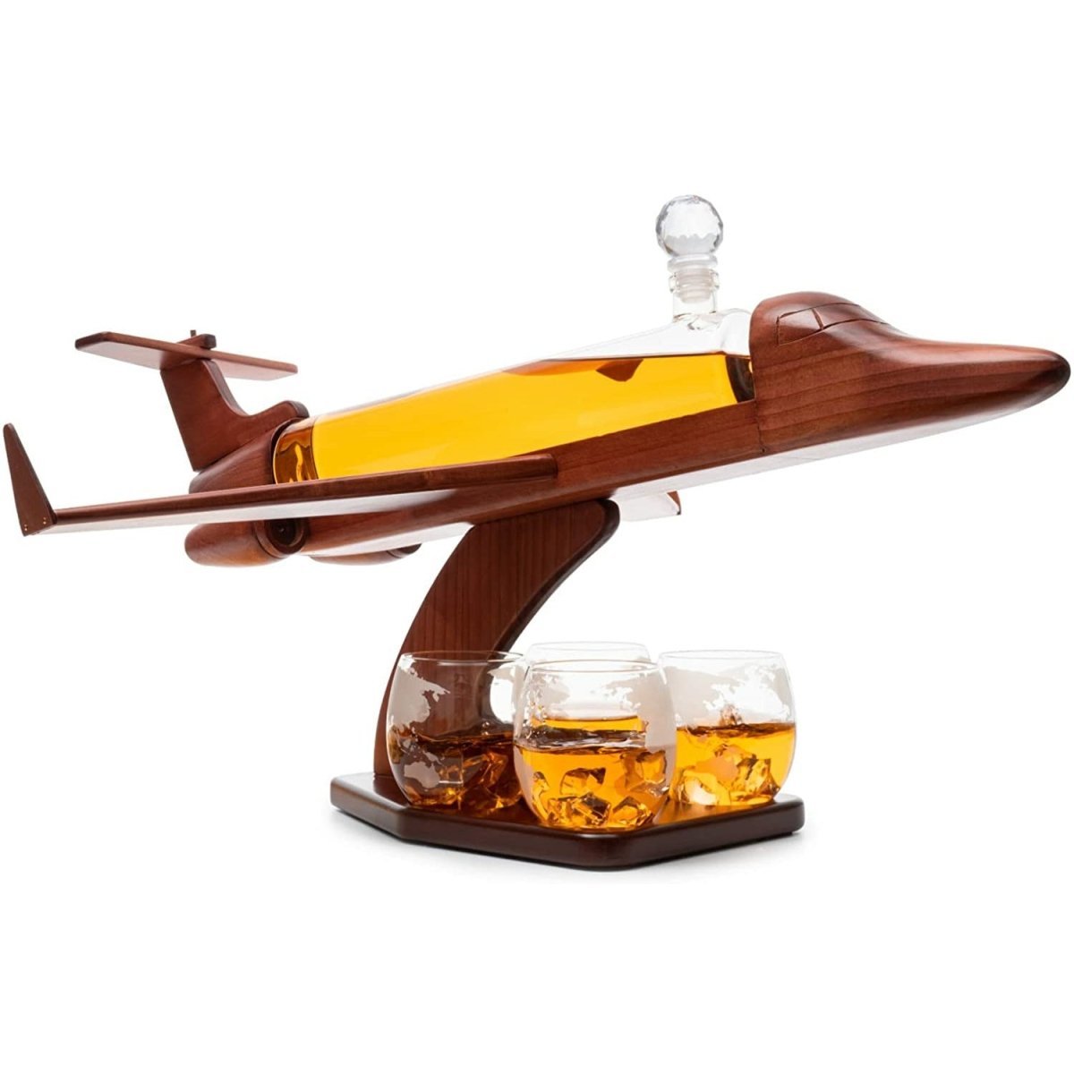 Unique Personalized Jet Whiskey Decanter Customized Decanter Set Gifts for Men by Groovy Guy