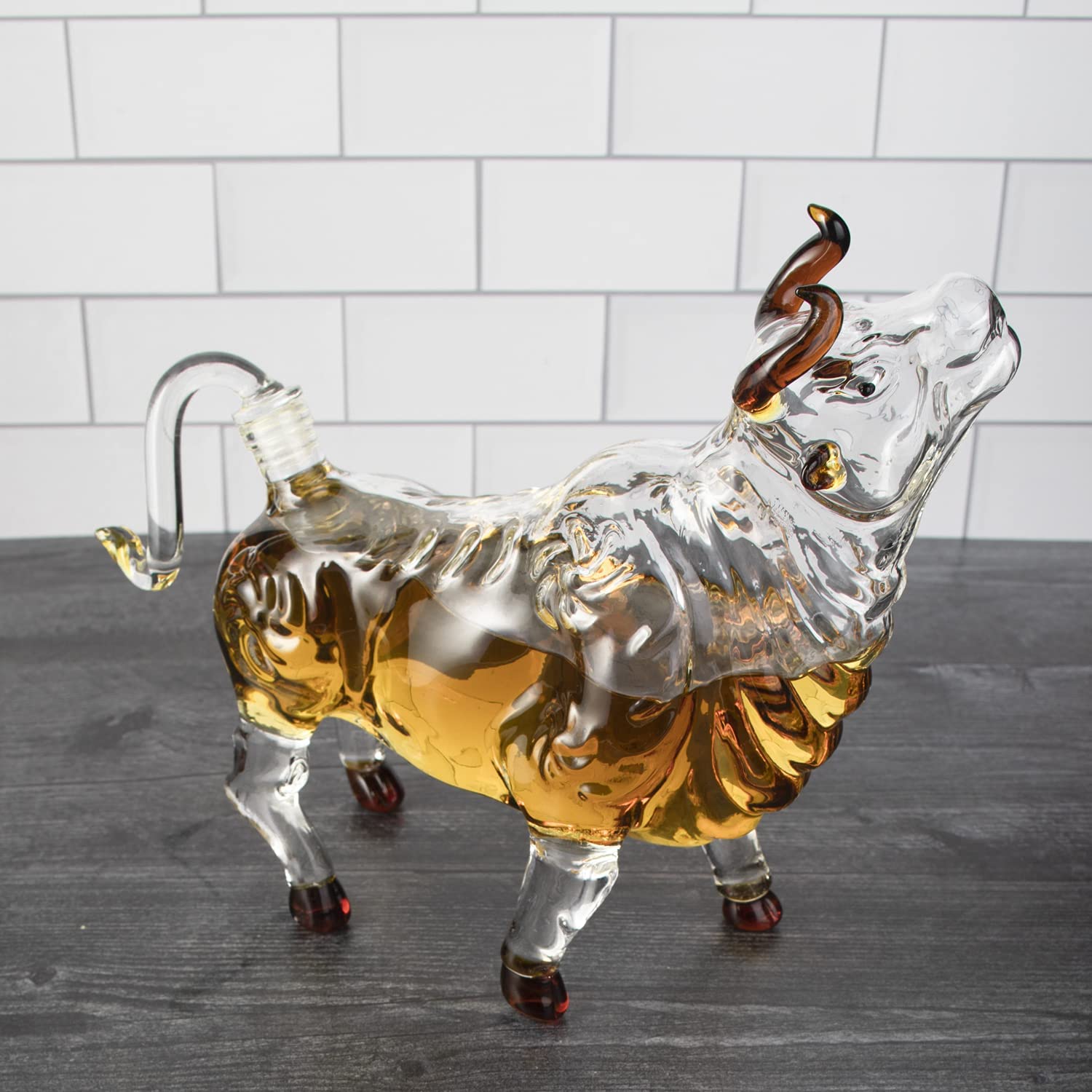 Unique Personalized Charging Bull Decanter Customized Decanter Gifts for Men by Groovy Guy