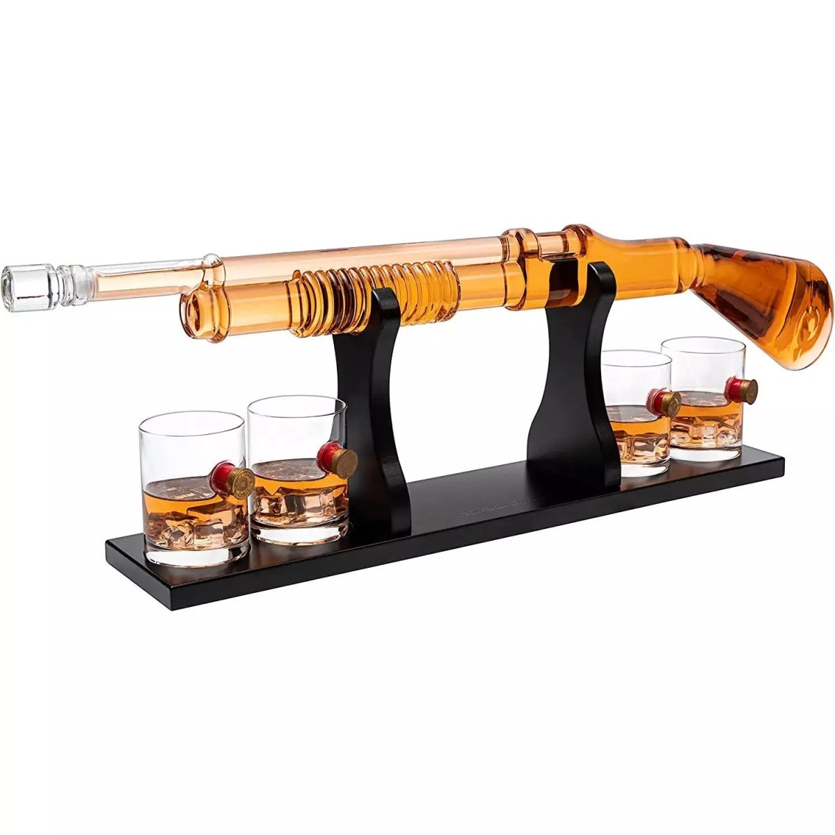 Unique Personalized Shotgun Whiskey Decanter Set Customized Gifts for Men by Groovy Guy