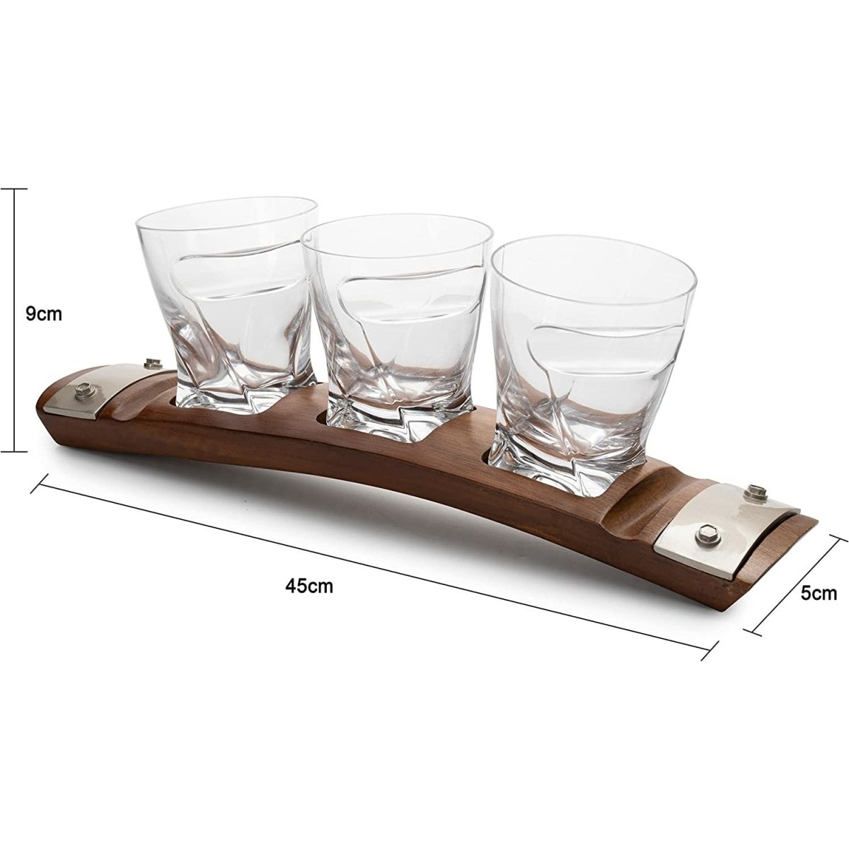 Unique Personalized Whiskey Flight Board Customized Glassware Gifts for Men by Groovy Guy
