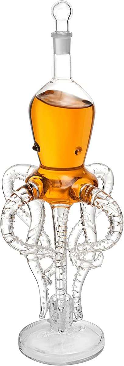 Unique Personalized Octopus Whiskey and Wine Decanter Customized Gifts for Men by Groovy Guy