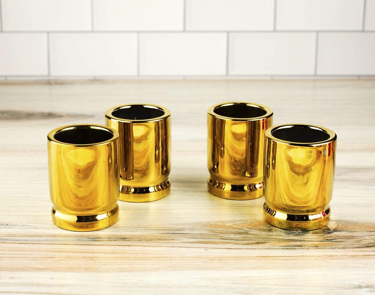 Unique Personalized 50 Caliber Bullet Shot Glasses Customized Shot Glasses Gifts for Men by Groovy Guy