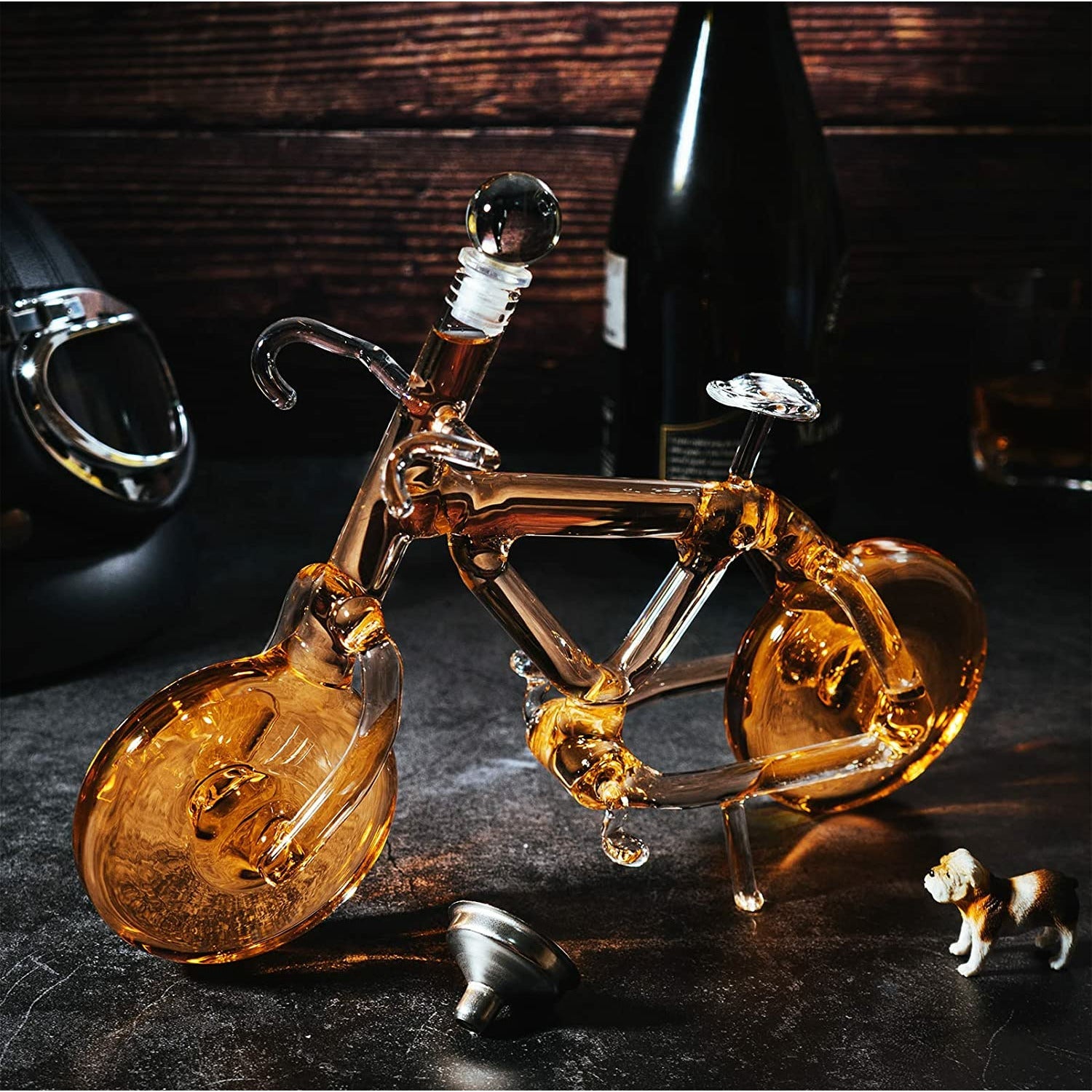 Bicycle Wine & Whiskey Decanter