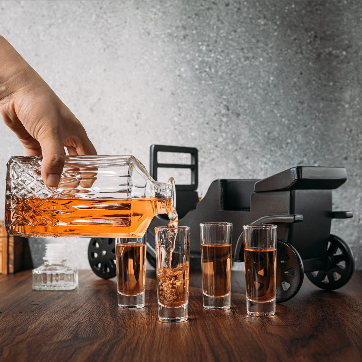 Unique Personalized Model T Decanter Set Customized Gifts for Men by Groovy Guy