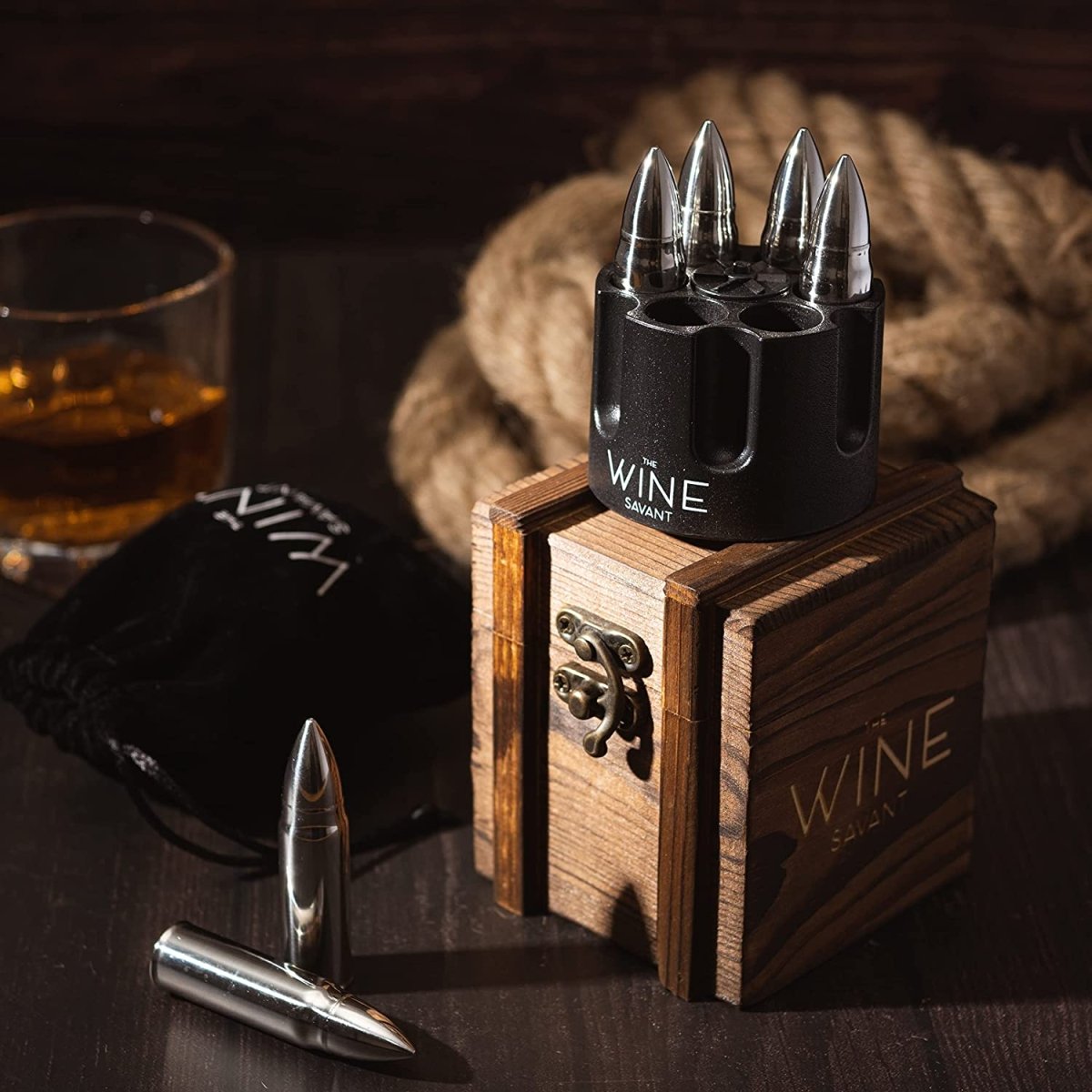 Unique Personalized Whiskey Stones Bullets Stainless Steel Customized Gifts for Men by Groovy Guy