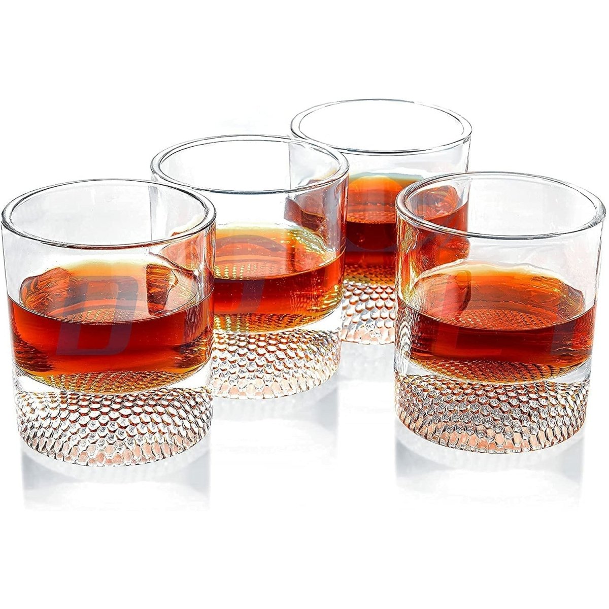 Unique Personalized Golf Ball Whiskey Glasses Set of 4 Customized Drinkware Gifts for Men by Groovy Guy