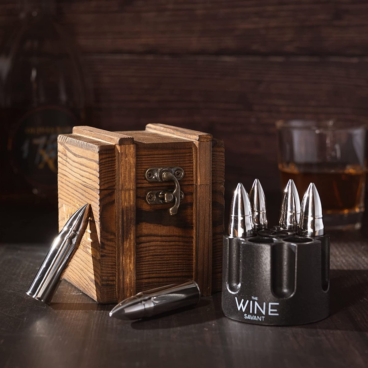 Unique Personalized Whiskey Stones Bullets Stainless Steel Customized Gifts for Men by Groovy Guy