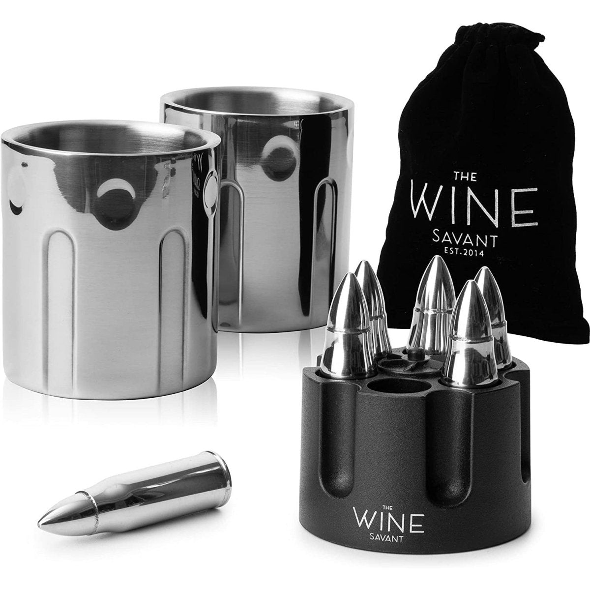 Unique Personalized Bullet Chiller Set Customized Gifts for Men by Groovy Guy