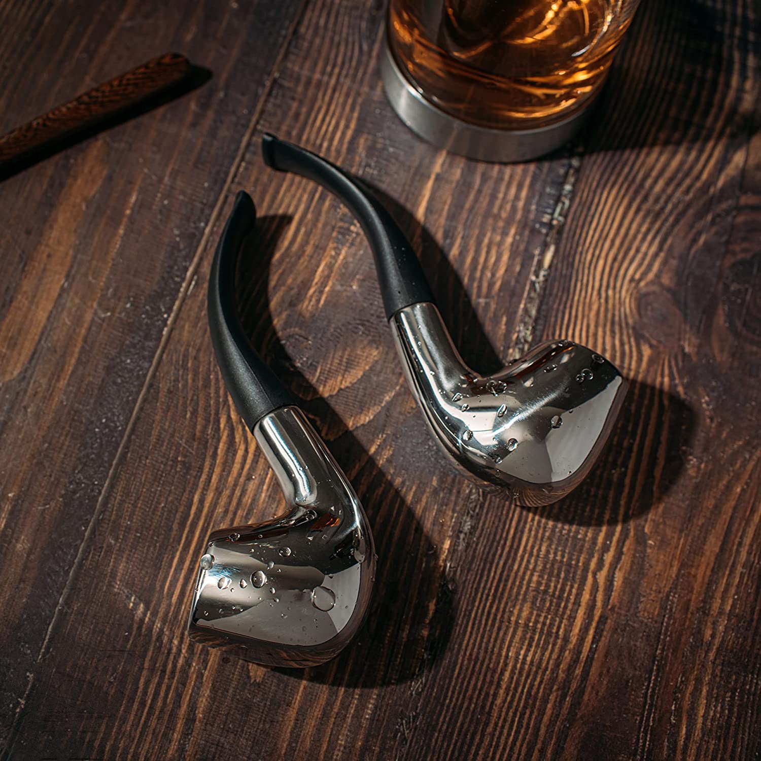 Unique Personalized Pipe Whiskey Chillers Customized Gifts for Men by Groovy Guy