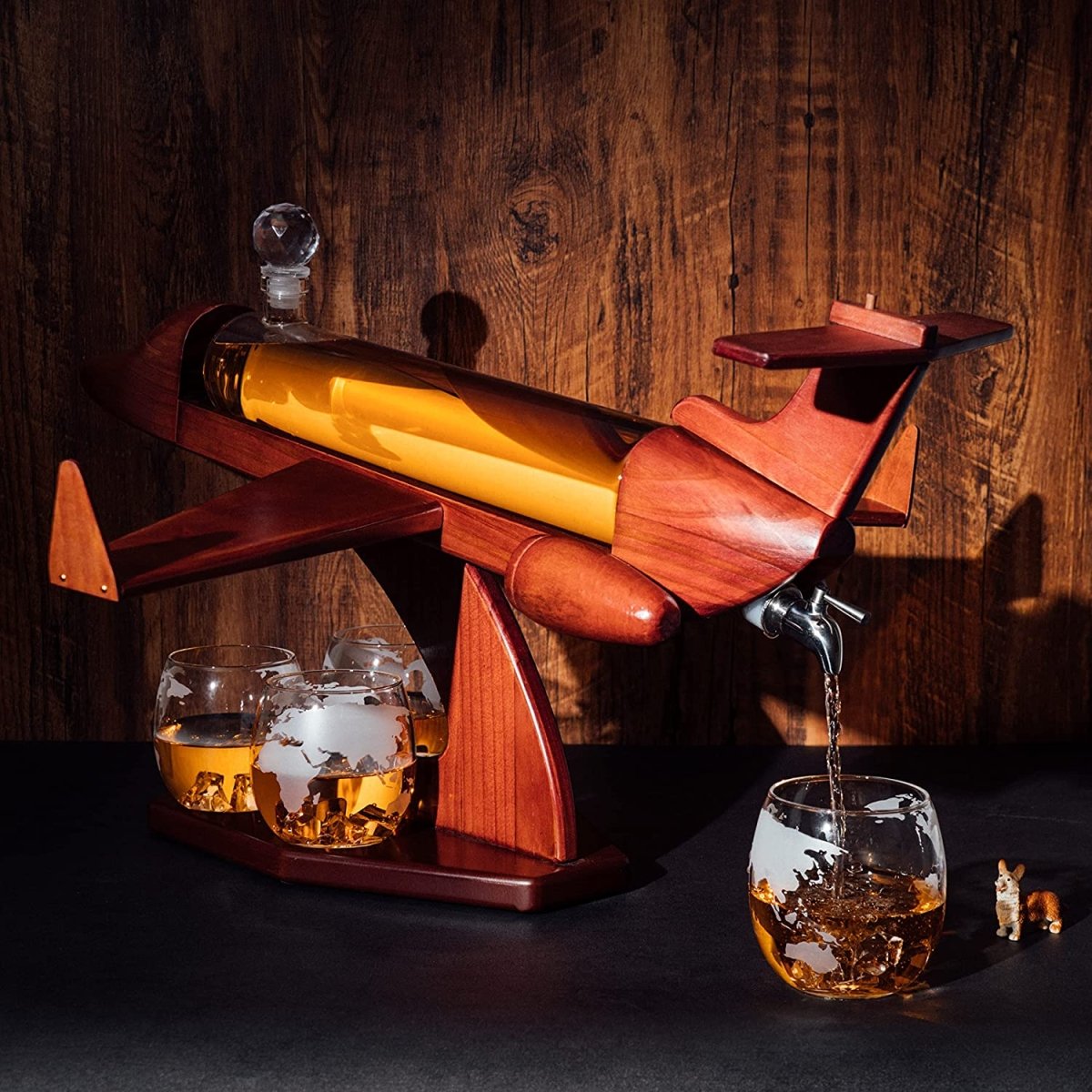 Unique Personalized Jet Whiskey Decanter Customized Decanter Set Gifts for Men by Groovy Guy