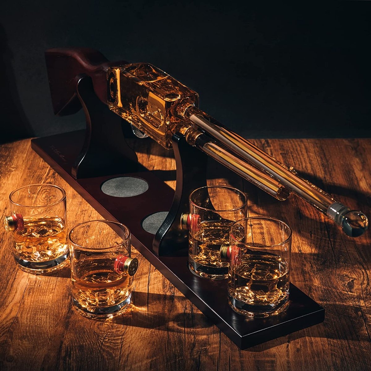 Unique Personalized Locked, Stocked & Cocked Decanter Customized Decanter Set Gifts for Men by Groovy Guy