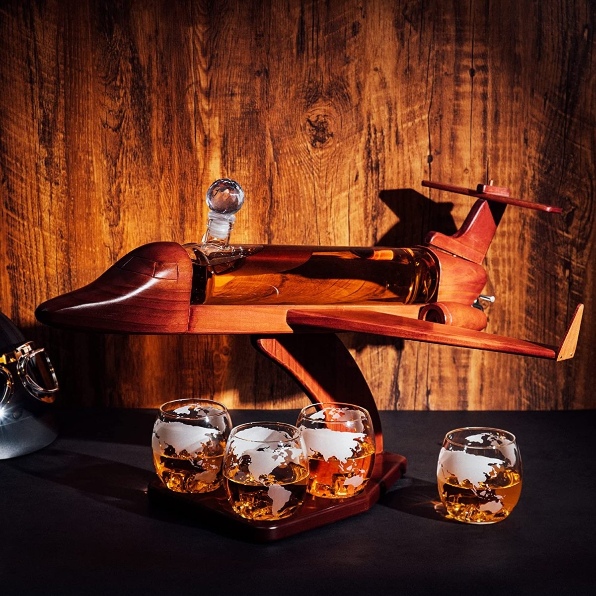 Unique Personalized Jet Whiskey Decanter Customized Decanter Set Gifts for Men by Groovy Guy