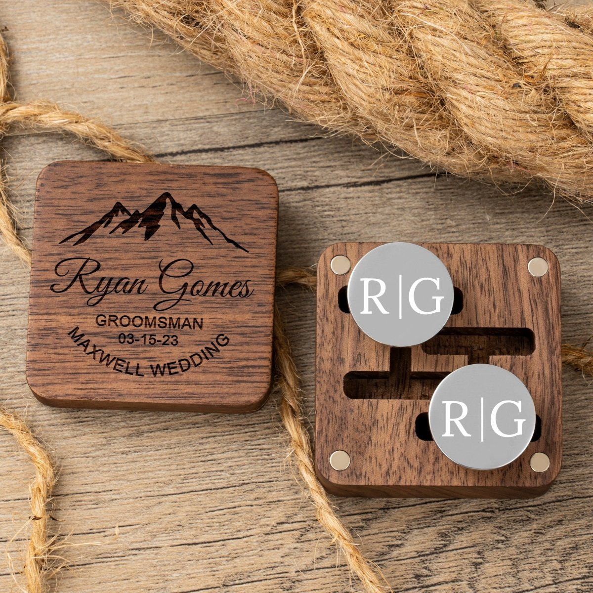 Unique Personalized Classic Cufflinks & Keepsake Box Customized cufflinks Gifts for Men by Groovy Guy