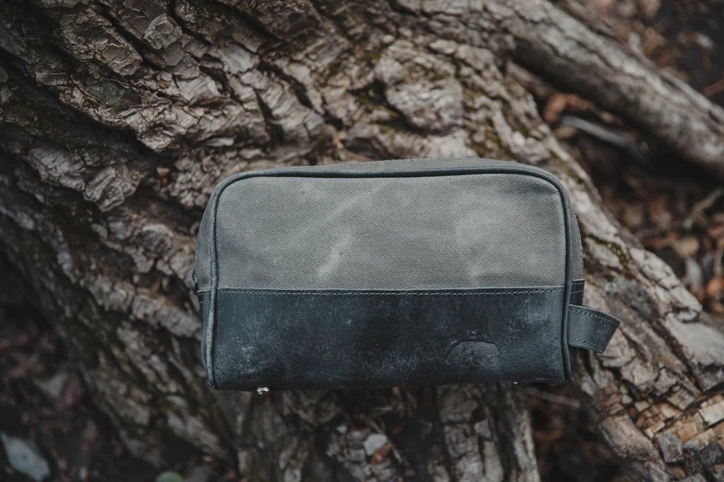 Unique Personalized Canvas Dopp Bag Customized Toiletry Bag Gifts for Men by Groovy Guy