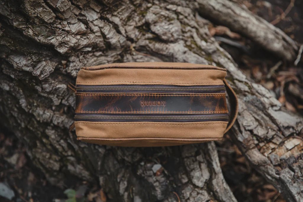 Unique Personalized Canvas Dopp Bag Customized Toiletry Bag Gifts for Men by Groovy Guy