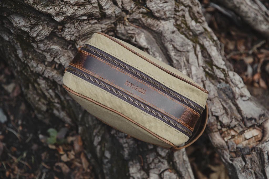 Unique Personalized Canvas Dopp Bag Customized Toiletry Bag Gifts for Men by Groovy Guy