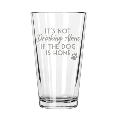 Drinking With Dogs Pint Glass - Design: ALONEDOG