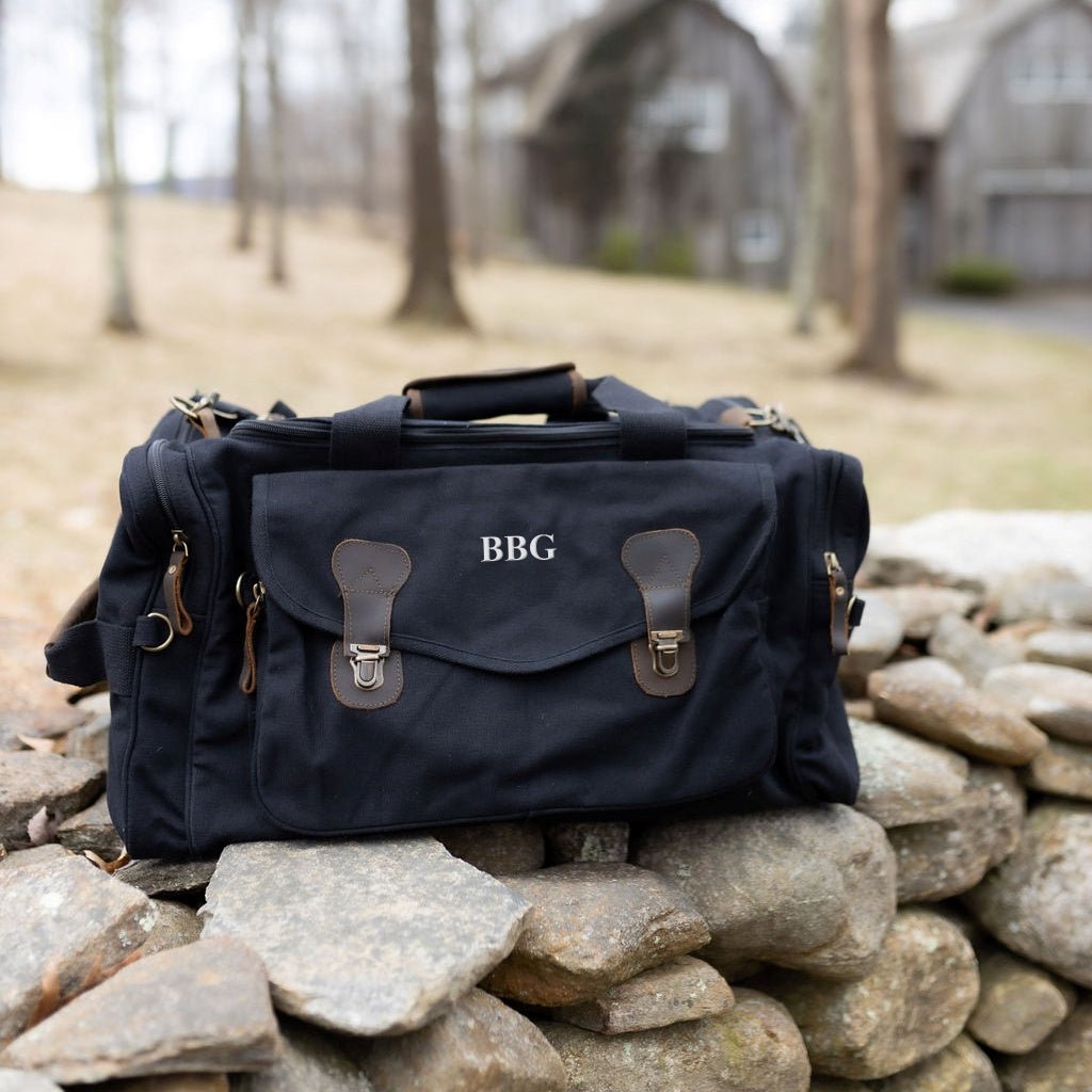 Unique Personalized Monogram Duffle Bag Customized Graduation Gifts for Men by Groovy Guy