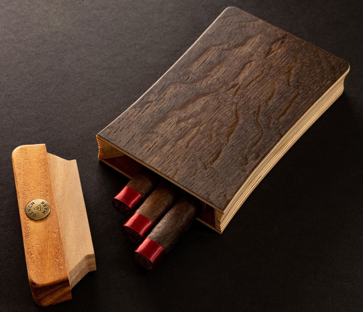 Unique Personalized White Oak Travel Humidor Customized Gifts for Men by Groovy Guy