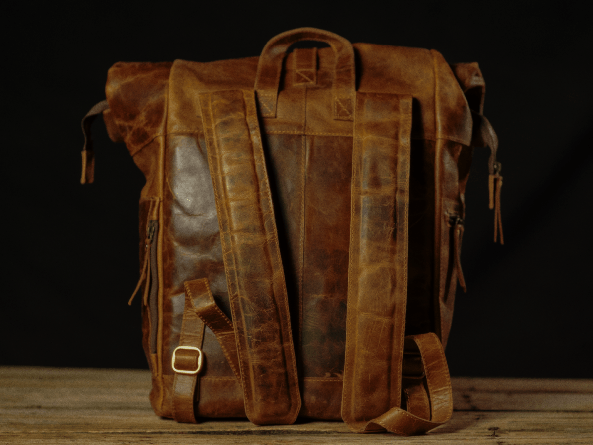 Unique Personalized Buffalo Leather Backpack Customized Gifts for Men by Groovy Guy