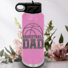 Light Purple Basketball Water Bottle With Basketball Father Figure Design