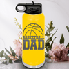 Yellow Basketball Water Bottle With Basketball Father Figure Design