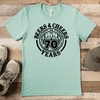 Mens Light Green T Shirt with Beers-N-Cheers-70 design