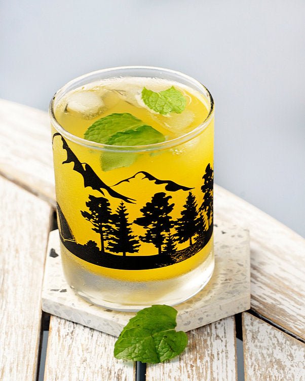 Unique Personalized Nature Whiskey Glasses Customized Whiskey Glass Gifts for Men by Groovy Guy