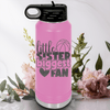Light Purple Basketball Water Bottle With Cheering From The Sidelines Design