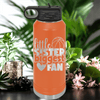 Orange Basketball Water Bottle With Cheering From The Sidelines Design