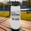 White Basketball Water Bottle With Cheering From The Sidelines Design