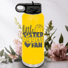 Yellow Basketball Water Bottle With Cheering From The Sidelines Design