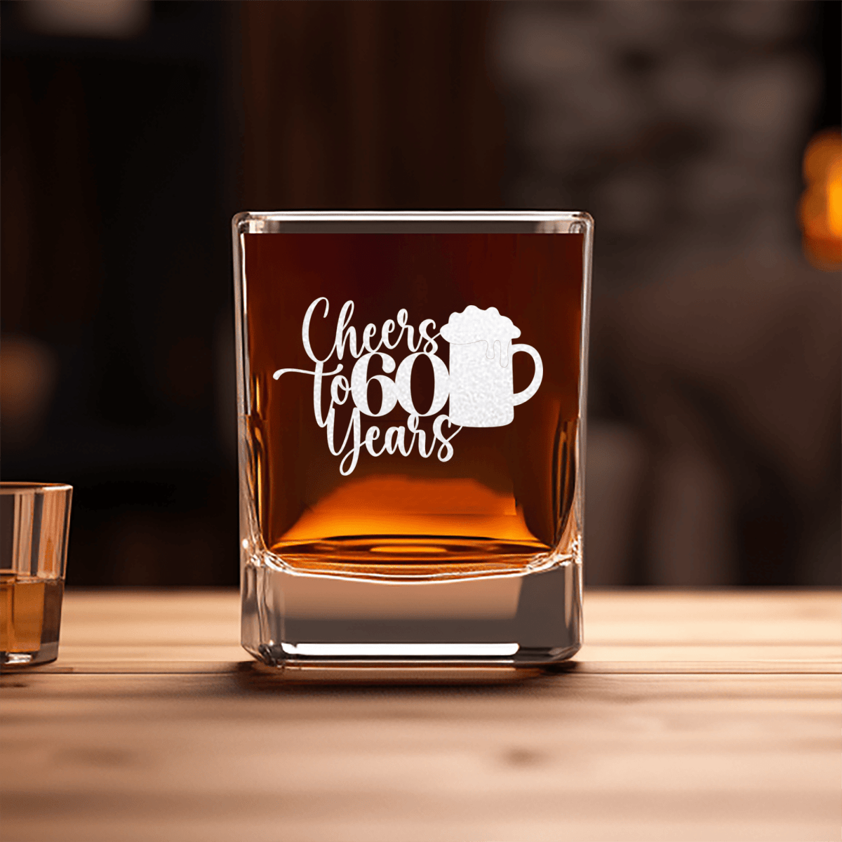 Cheers To Sixty Beer Square Shotglass