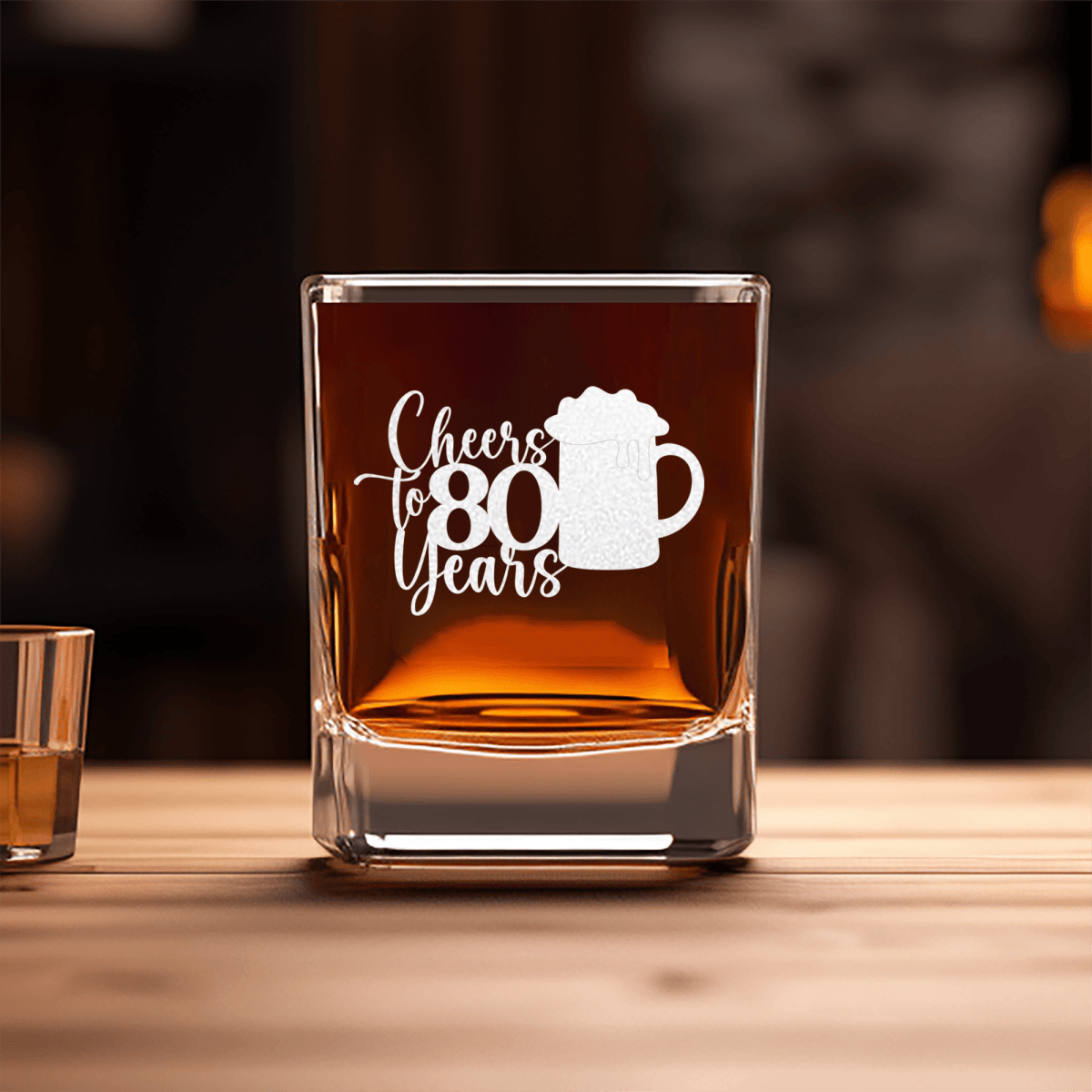 Cheers to 80 Years Beer Square Shotglass