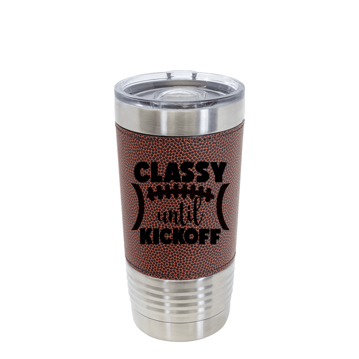 Unique Personalized Class Meets Gridiron Passion Football Tumbler Customized Football Tumbler Gifts for Men by Groovy Guy