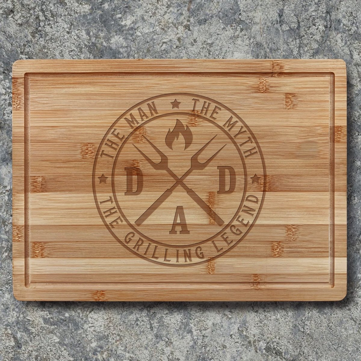 Unique Personalized Legendary Dad Cutting Board Customized Cutting Board Gifts for Men by Groovy Guy