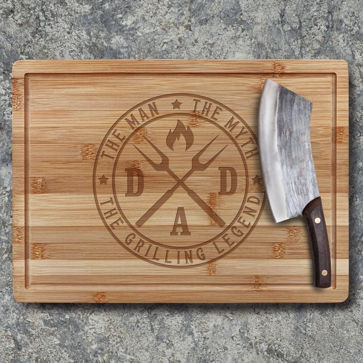 Unique Personalized Legendary Dad Cutting Board Customized Cutting Board Gifts for Men by Groovy Guy