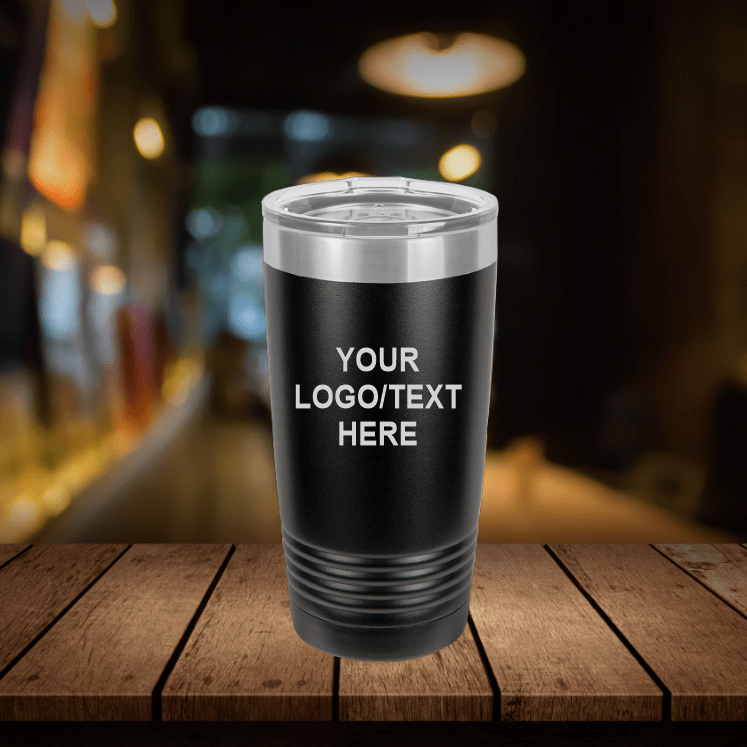 Custom Company Logo on Coffee Tumbler