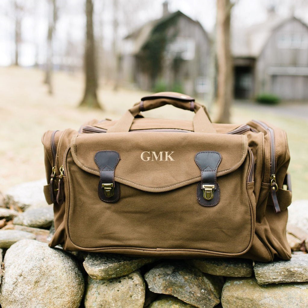 Unique Personalized Monogram Duffle Bag Customized Graduation Gifts for Men by Groovy Guy