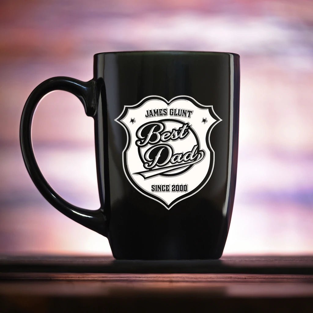 Unique Personalized World's Best Dad Coffee Mug Customized Dad Gifts for Men by Groovy Guy