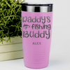 Pink Fishing Tumbler With Daddys Fishing Buddy Design